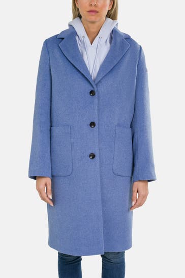 FRIEDA & FREDDIES NY Wollmixmantel taubenblau