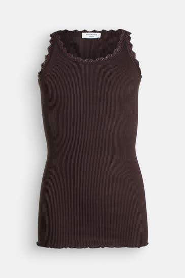 ROSEMUNDE Seidenmix-Top dunkelbraun