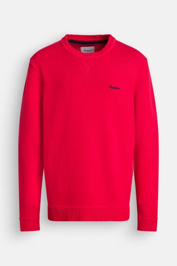 PEPE JEANS Strickpullover 'Elbert' rot