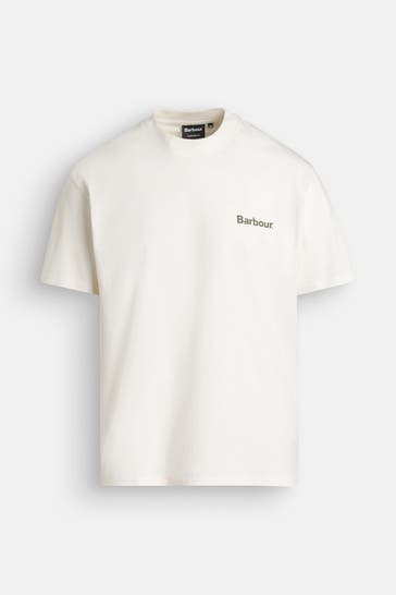 BARBOUR T-Shirt 'Camber' ecru