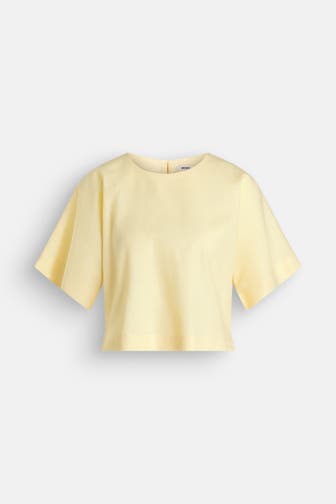 DKNY Leinenmix-Shirt hellgelb