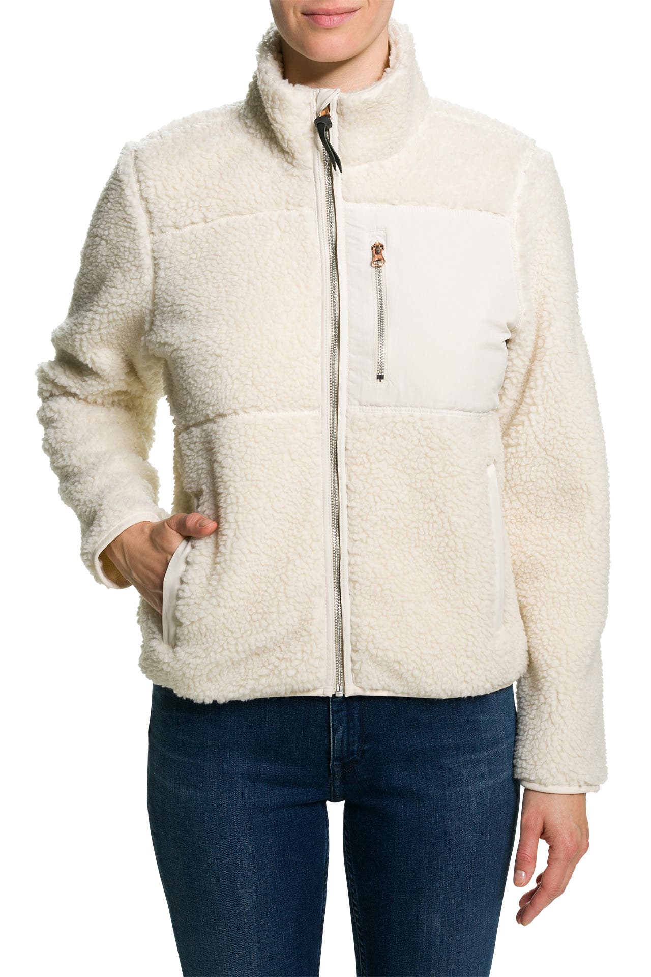 SUPERDRY Teddyfell-Jacke offwhite, Bild 1