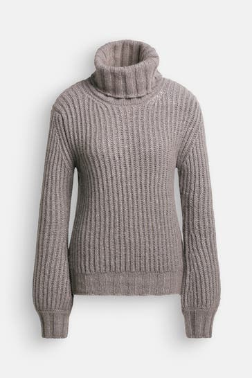 JET SET Rollkragenpullover grau