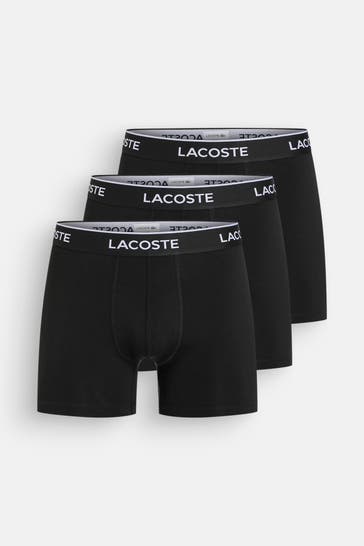 LACOSTE 3er-Pack Boxer Trunks schwarz