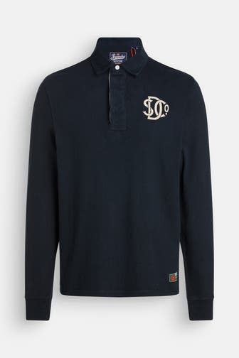 SUPERDRY Langarm-Rugbyshirt 'Vintage Athletic' zweifarbig