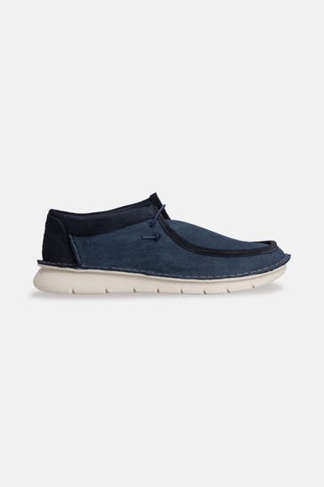 CLARKS Lederschnürer navy