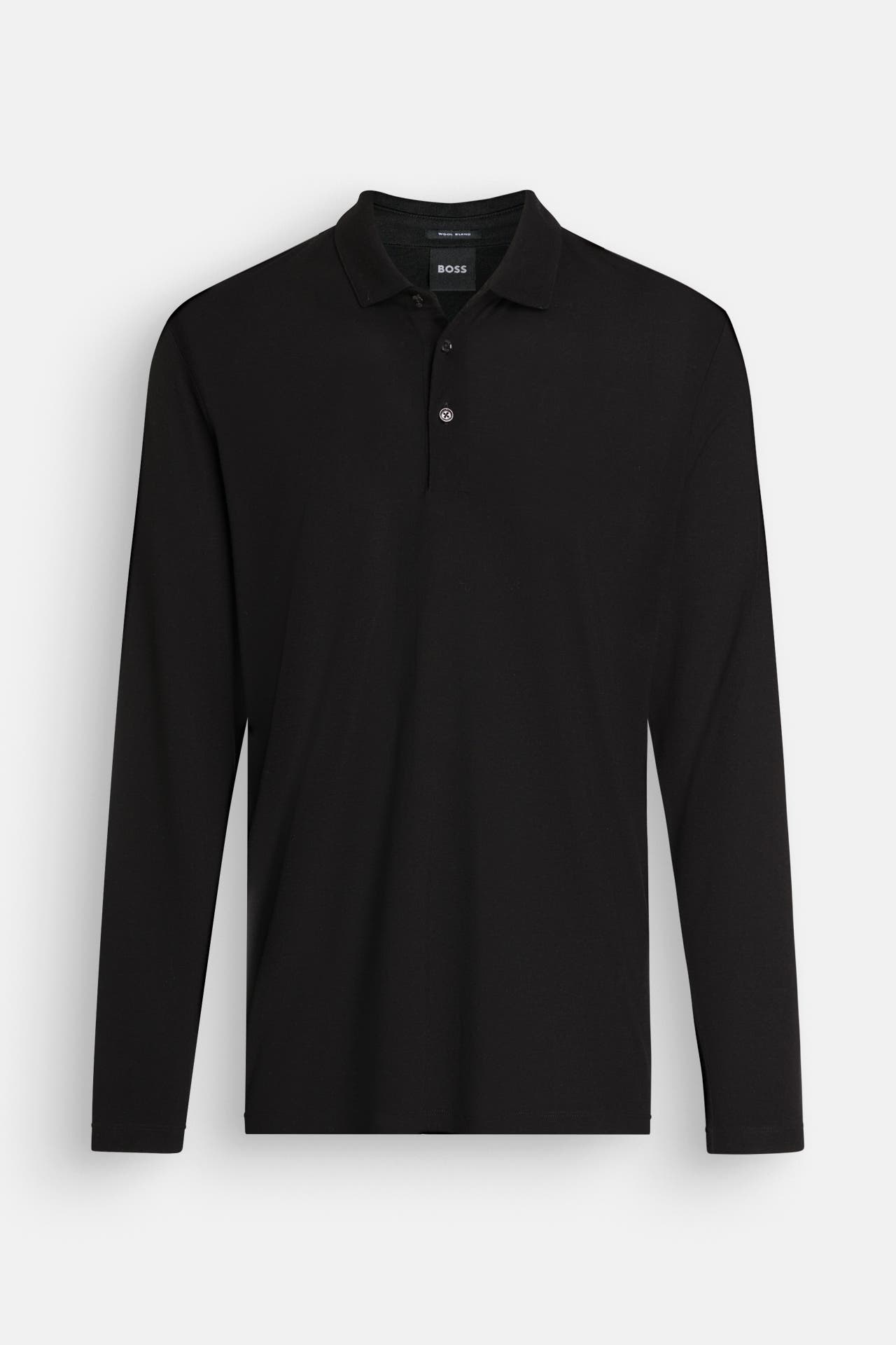 BOSS Langarm-Polo schwarz, Bild 1