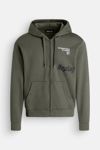 REPLAY Sweatjacke oliv