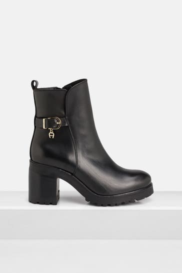 AIGNER Lederstiefeletten 'Amy' schwarz