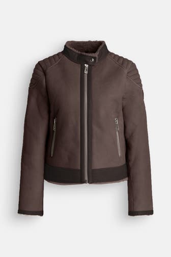 BELSTAFF Lederjacke dunkelbraun