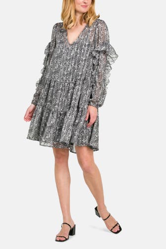 CLAIRE LUISE Volantkleid gemustert