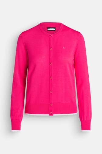J.LINDEBERG SPORTSWEAR Wollstrickjacke 'Joanna' fuchsia