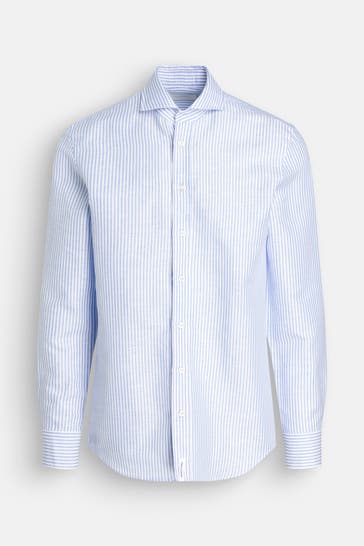 BALDESSARINI Leinenmix-Hemd 'Hugh' taubenblau