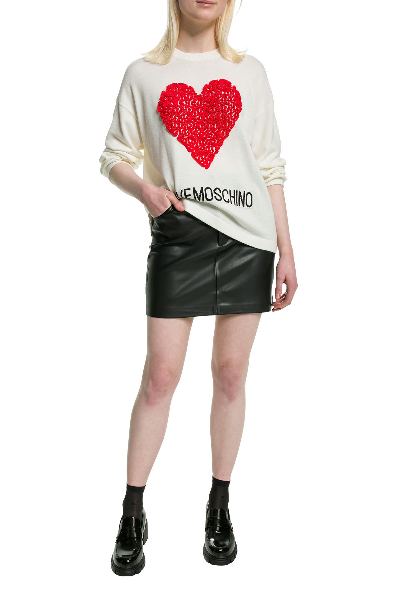 LOVE MOSCHINO Strickpullover ecru, Bild 1