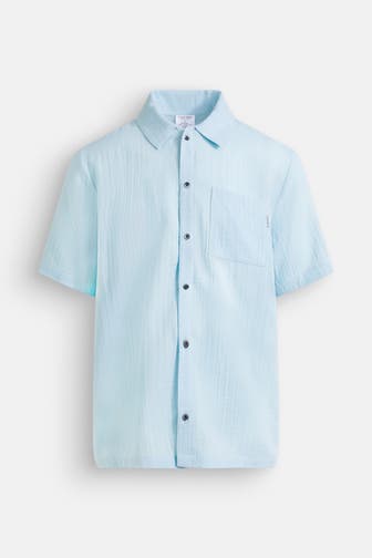 CALVIN KLEIN Pyjama Kurzarmhemd hellblau