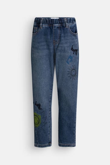 DESIGUAL Jeans 'Smiley' blau