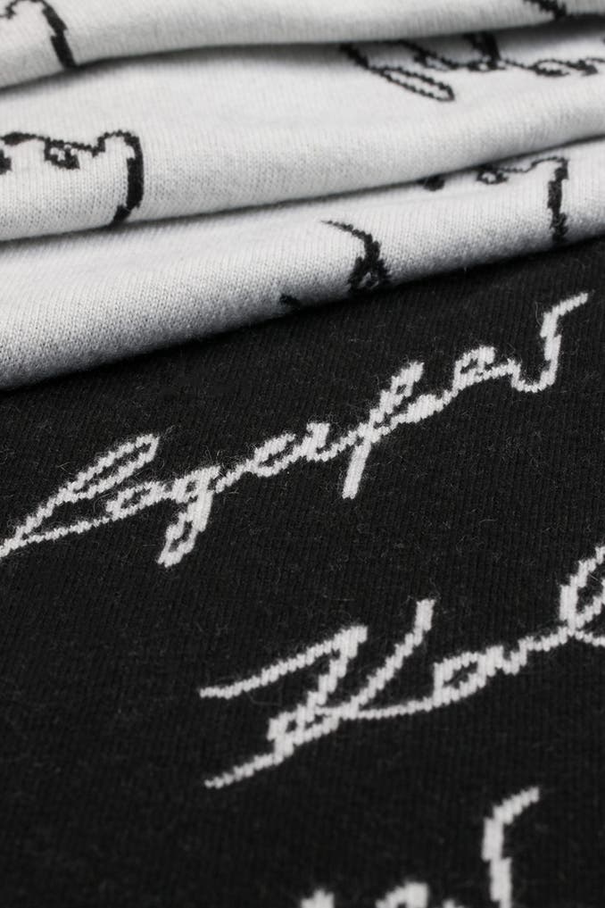 Karl Lagerfeld Bademantel mit Logo-Muster (schwarz) online kaufen