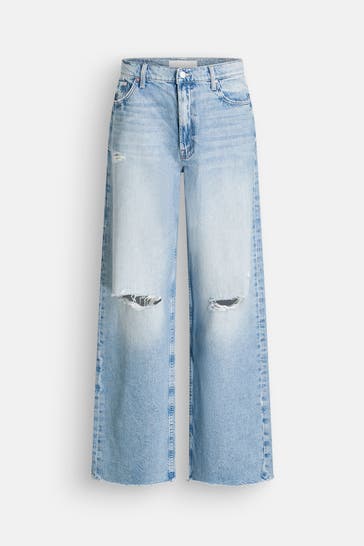 MOTHER Jeans 'Spinner Zip Heel Chew' wide