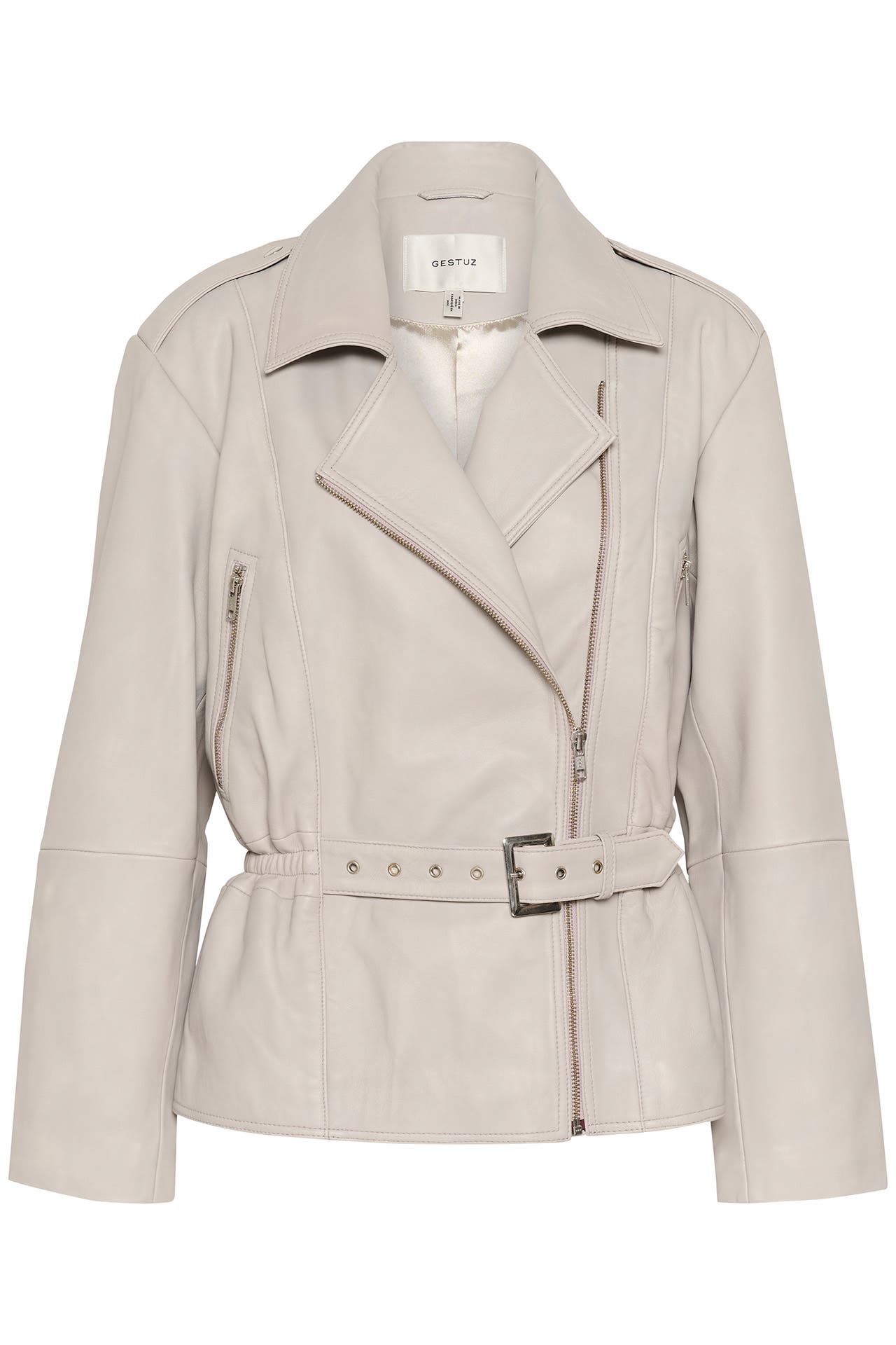 GESTUZ Lederjacke 'Tia' hellgrau, Bild 1