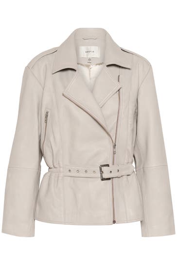 GESTUZ Lederjacke 'Tia' hellgrau