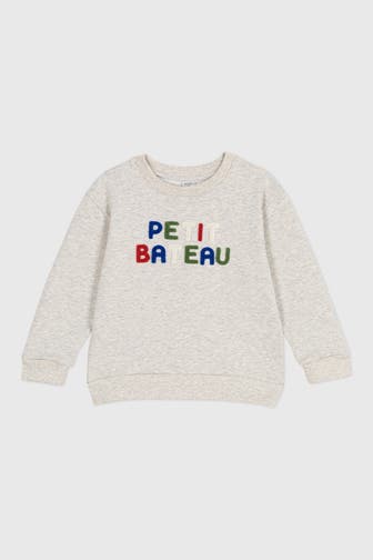 PETIT BATEAU Sweatshirt hellgrau