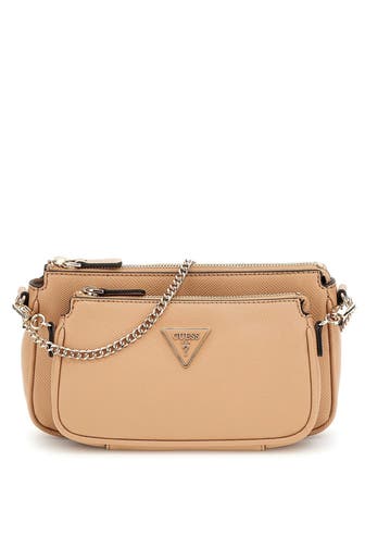 GUESS Schultertasche 'Noelle' hellbraun