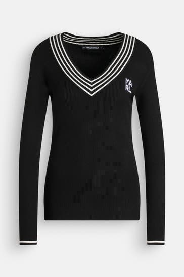 KARL LAGERFELD Strickpullover schwarz