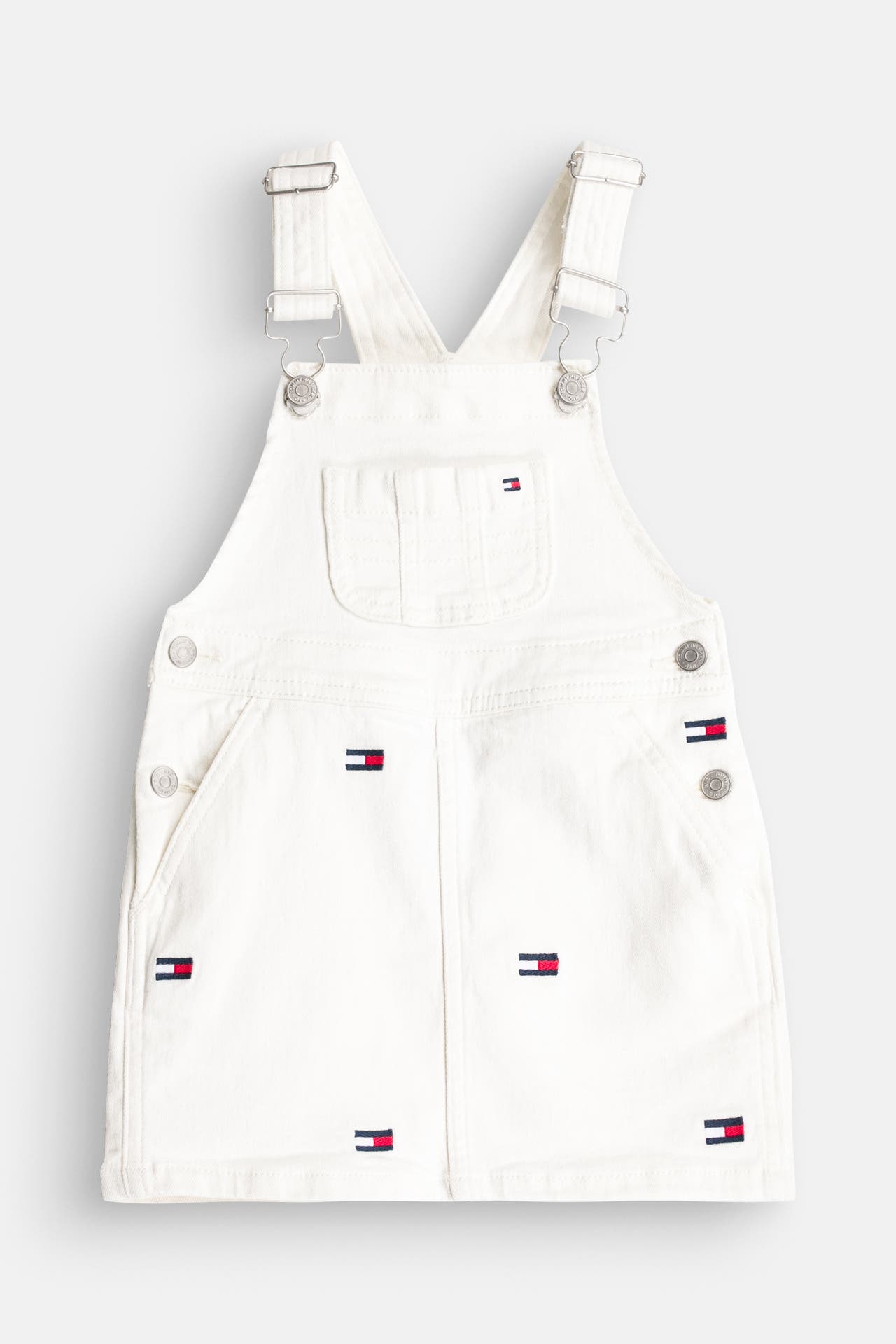 TOMMY HILFIGER Denim-Latzkleid weiß, Bild 1