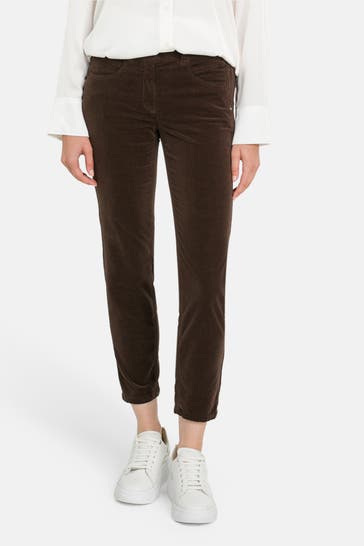 LUISA CERANO Stoffhose dunkelbraun