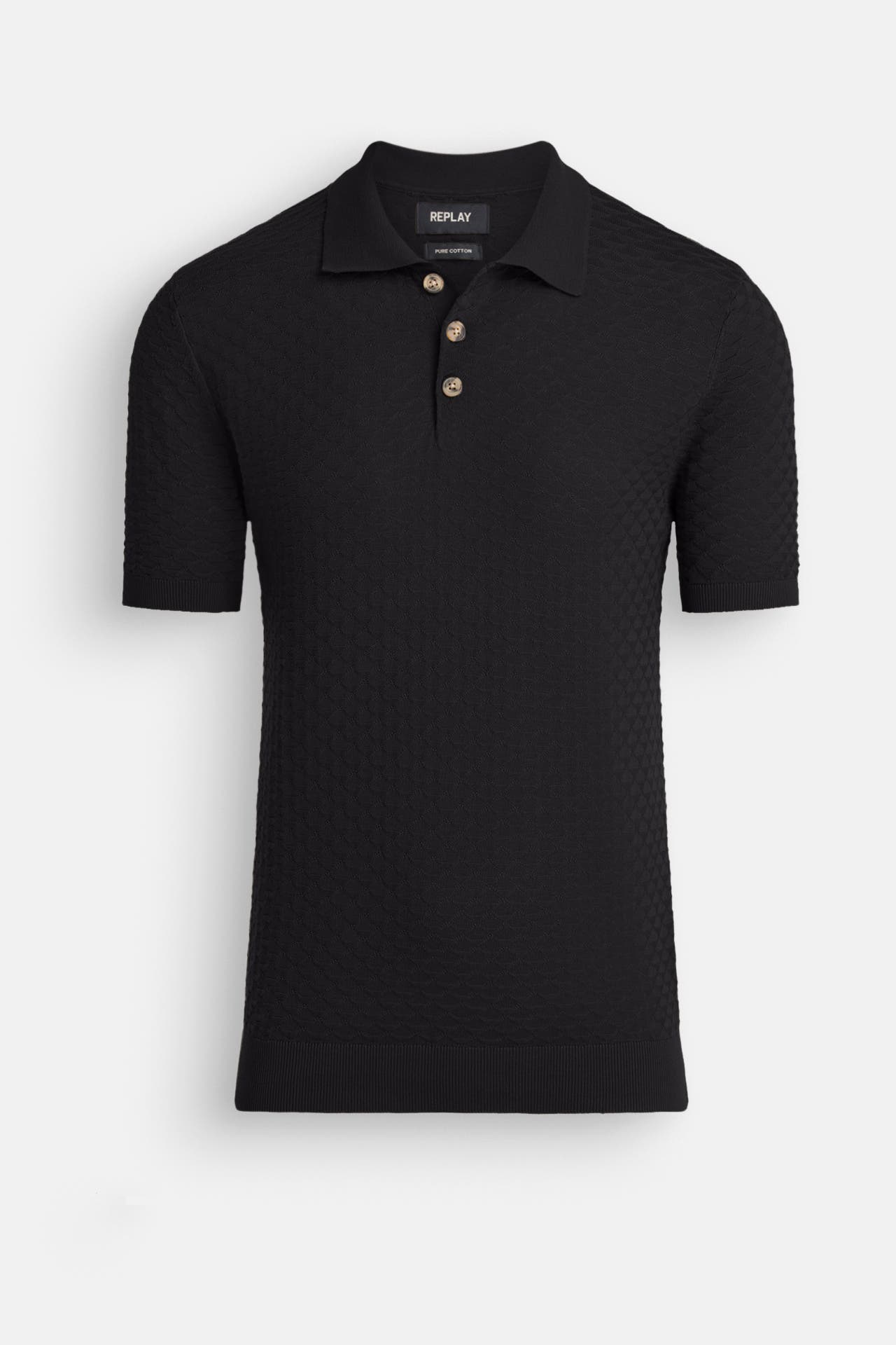 REPLAY Strick-Polo schwarz, Bild 1