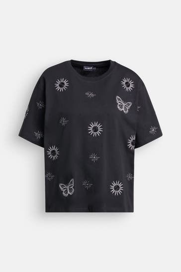 DESIGUAL T-Shirt 'Tarot' gemustert