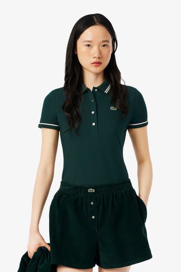 LACOSTE Polo-Shirt dunkelgrün