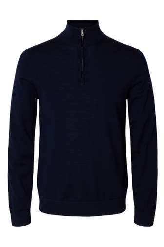SELECTED Merinomix-Troyer 'Tray' dunkelblau