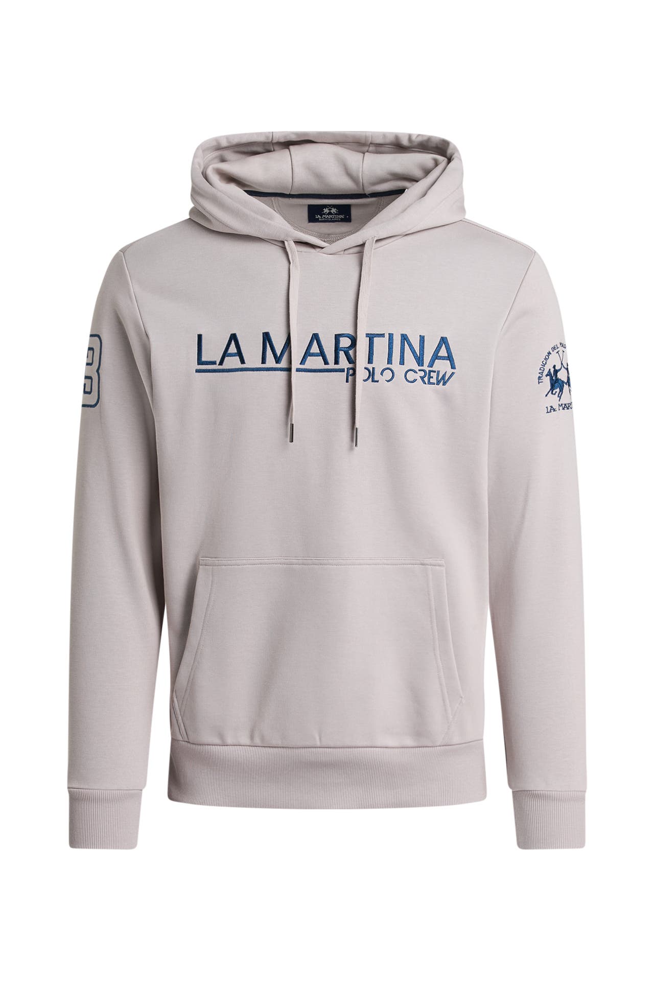 La Martina Blue Cotton Men's Hooded Sweater