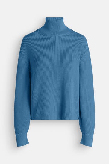 MARC O'POLO Strickpullover azurblau