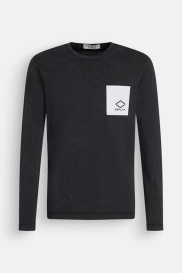 REPLAY Longsleeve anthrazit