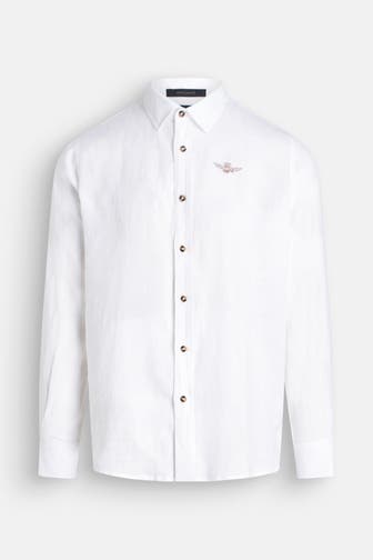 AERONAUTICA MILITARE Leinen-Hemd Regular Fit