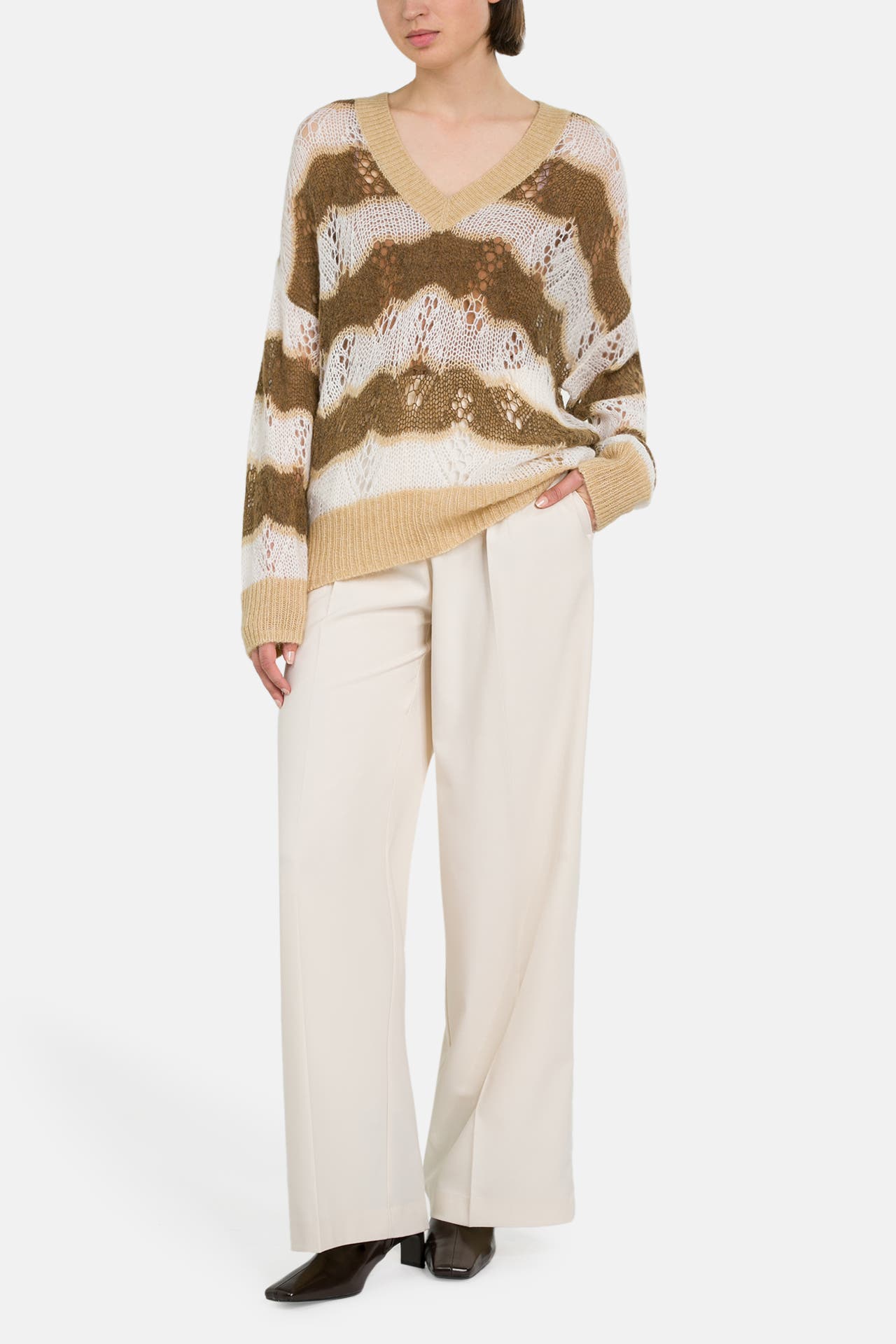 BOSS ORANGE Wollmix-Pullover 'Fornello' gemustert, Bild 1