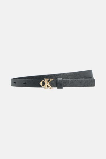 CALVIN KLEIN Ledergürtel schwarz