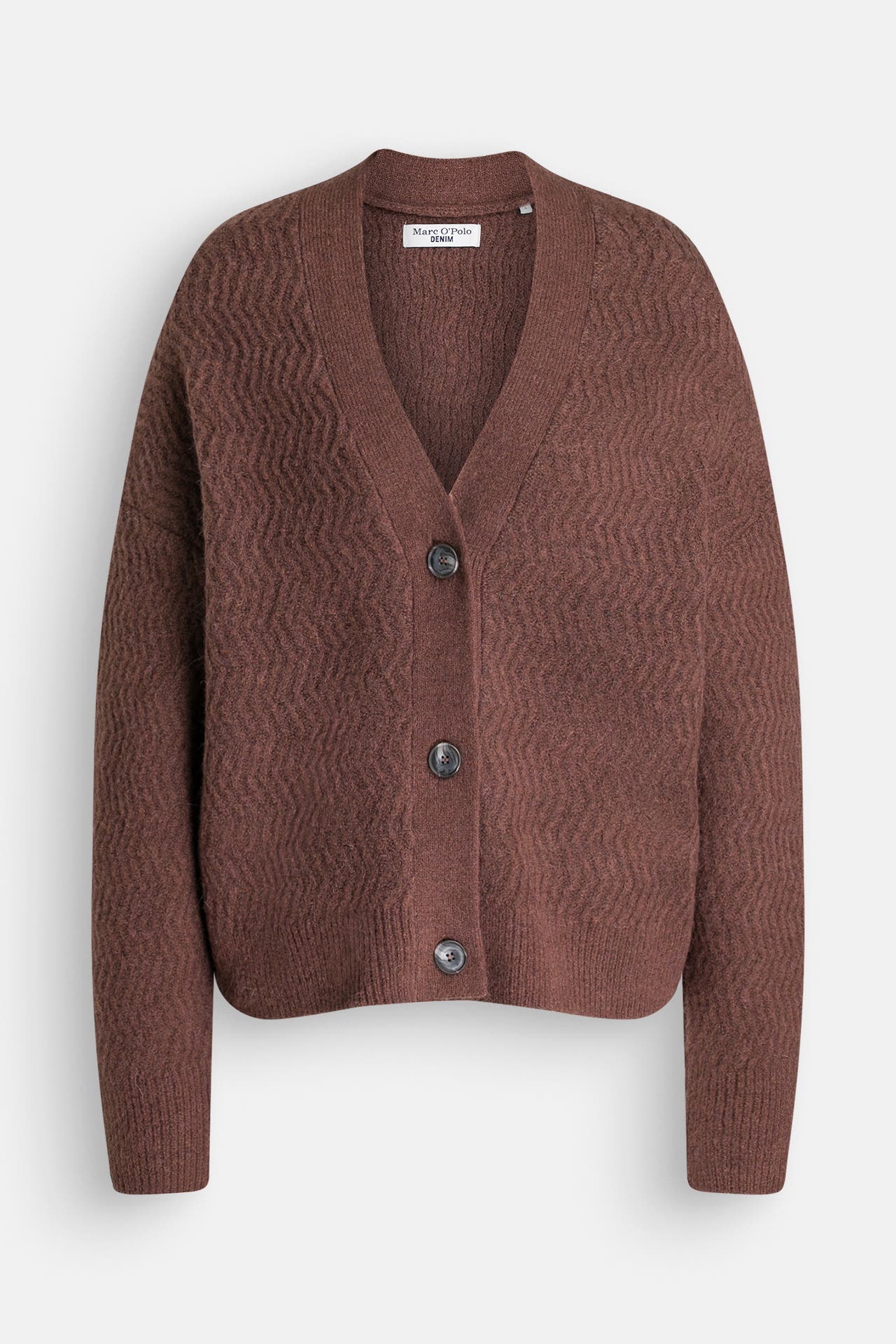MARC O'POLO DENIM Wollmix-Strickjacke braun, Bild 1