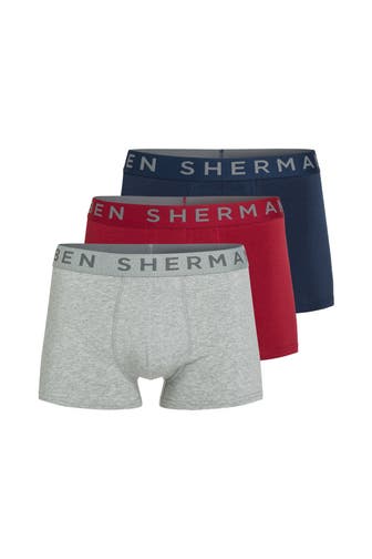 BEN SHERMAN 3er-Pack Boxer Trunks 'Jago' mehrfarbig