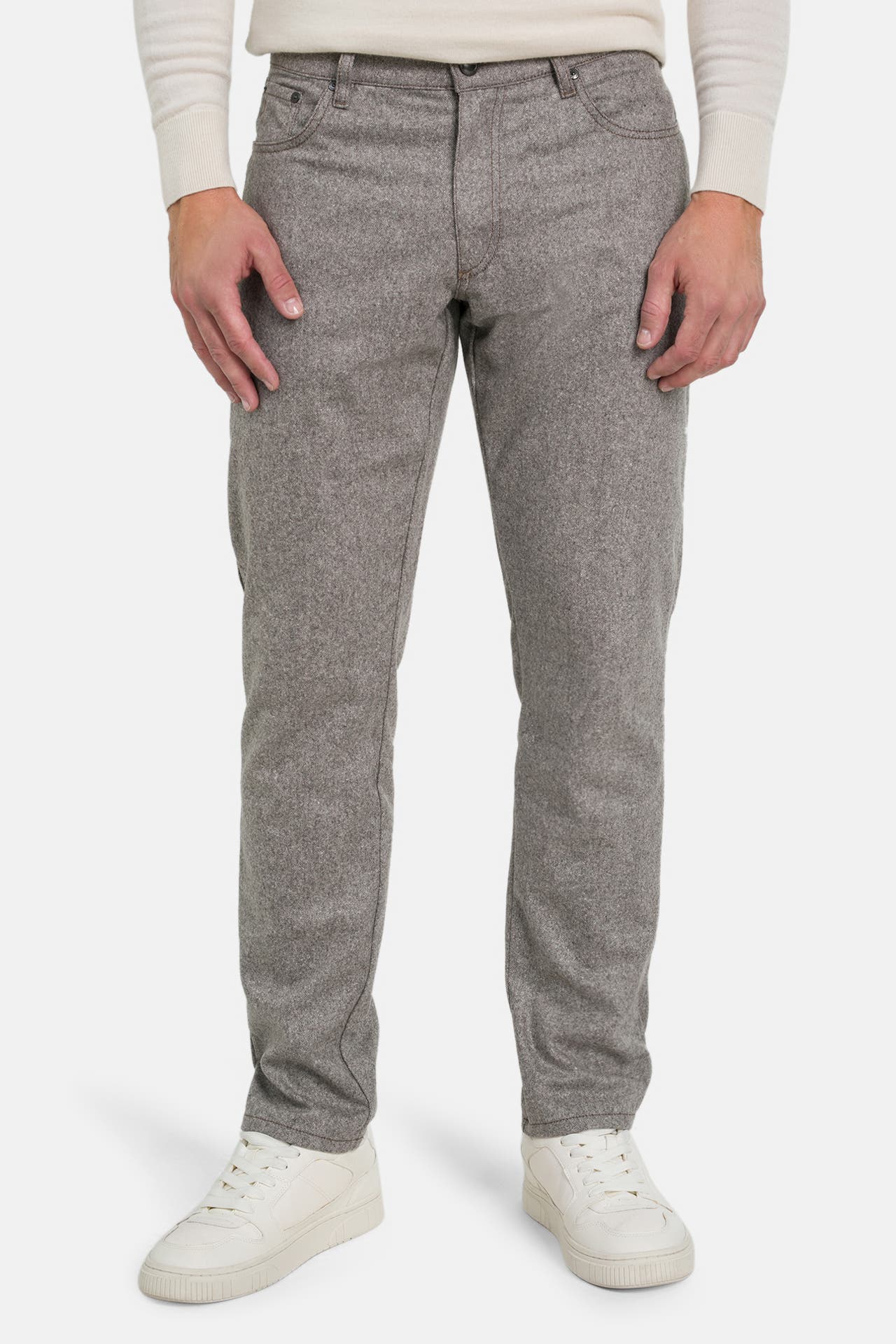 HACKETT Wollmixhose 'Trinity' steingrau, Bild 1
