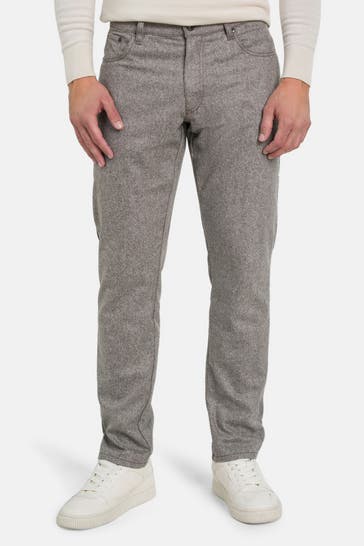 HACKETT Wollmixhose 'Trinity' steingrau