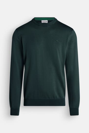 LACOSTE Wollpullover dunkelgrün