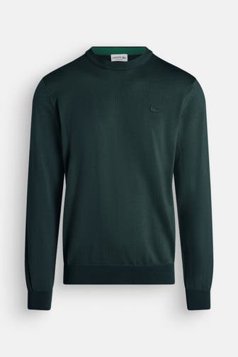 LACOSTE Wollpullover dunkelgrün