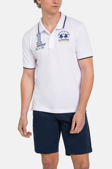 LA MARTINA Polo-Shirt weiß