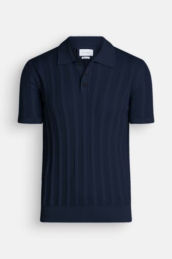 BALDESSARINI Strick-Polo 'Klosy' dunkelblau