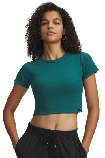 UNDER ARMOUR T-Shirt 'Rival Rib' petrol
