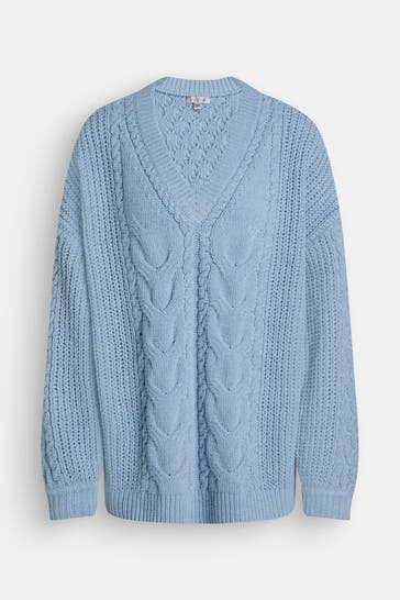 GUESS Strickpullover hellblau