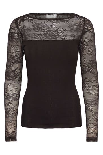 ROSEMUNDE Dark brown long-sleeved top